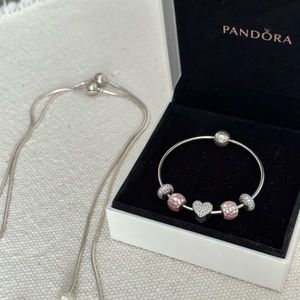 Pandora Essence Collection Bracelet and Matching Necklaces